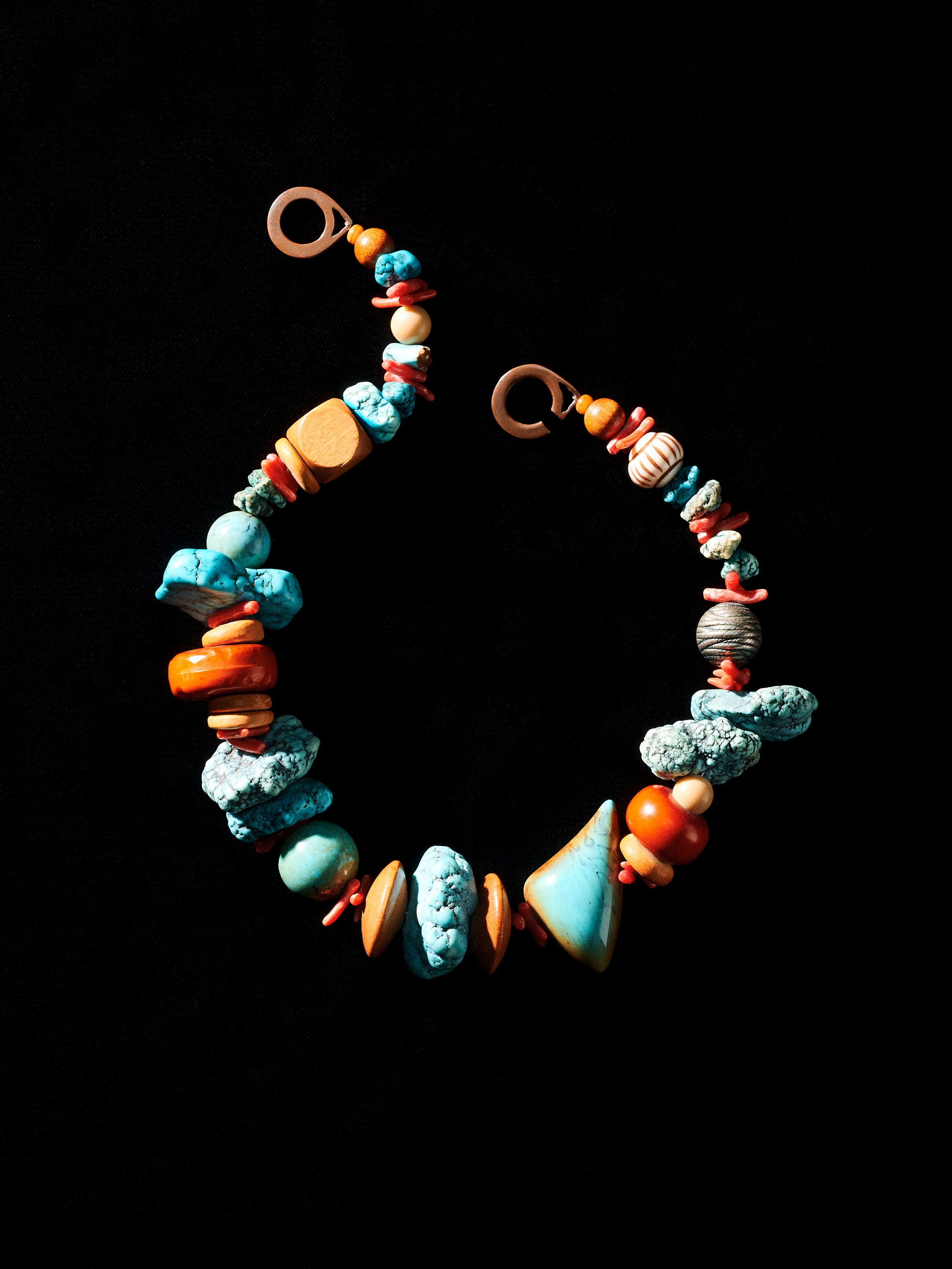 Brass Tone Cairn  Necklace